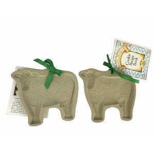 Set of 2 Brown Bag Cookie Art Cow Cookie Cutters
